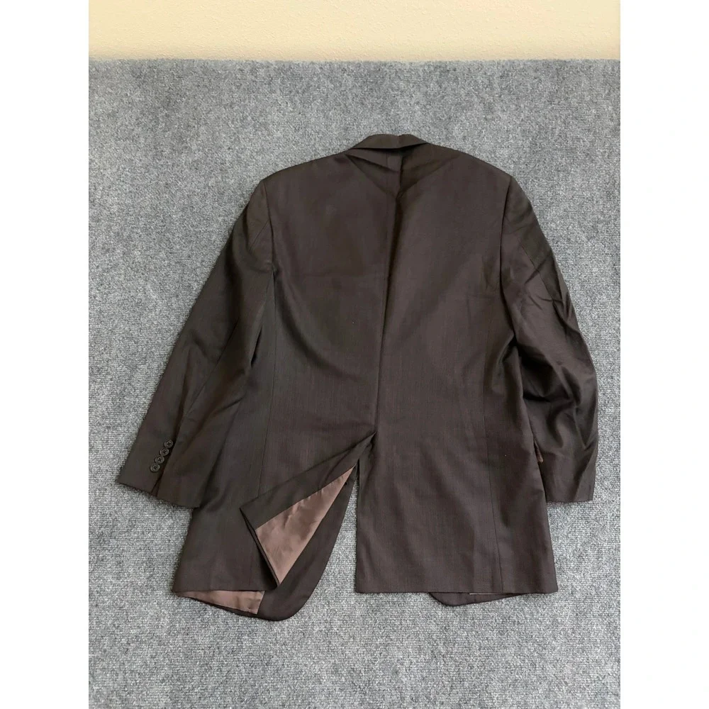Brooks Brothers Mens 40 Reg Wool Blazer Sport Coat Dark Brown 2 Button USA Made